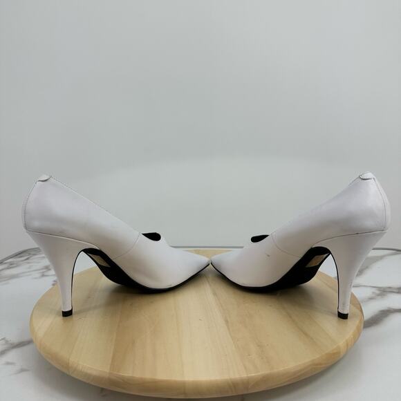 Jeffrey Campbell Women's Shoes Natalya Square Toe Pumps Size 10 White Minimalist - Picture 6 of 13